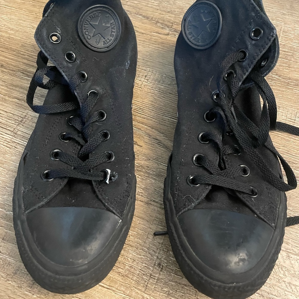 Converse all black high tops size 10 women’s / 8 men’s
